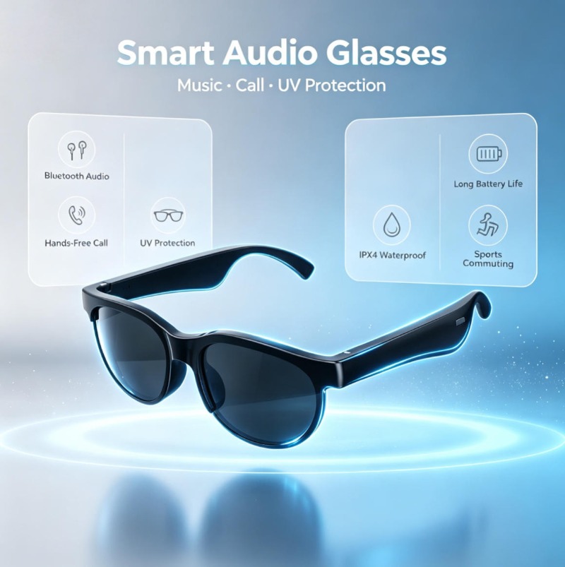Smart Glasses Lens - نظارات شمسية ذكية مزودة بتقنية البلوتوث