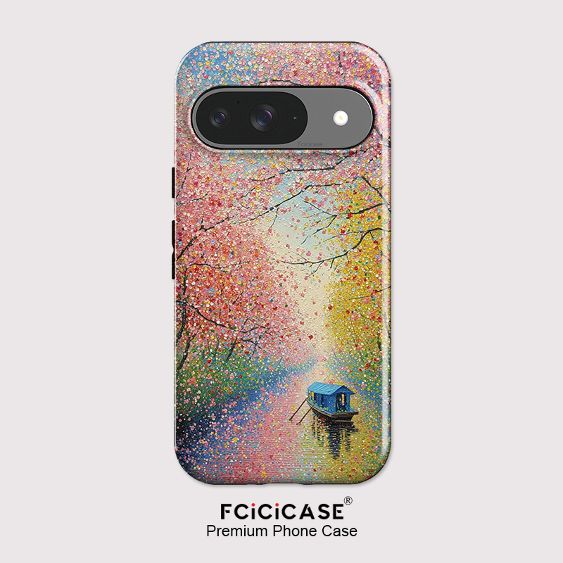 Google Pixel 8A - حافظة هاتف Fcicicase ملونة بطبعة شجرة