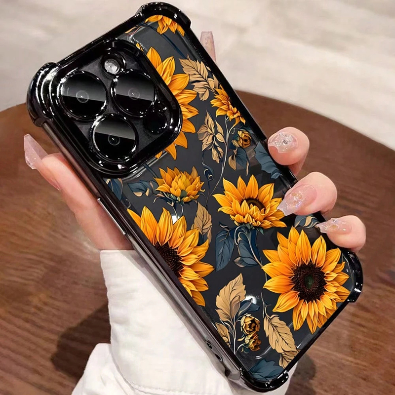 Vivo Y28 - غطاء هاتف مطلي بتصميم دوار الشمس