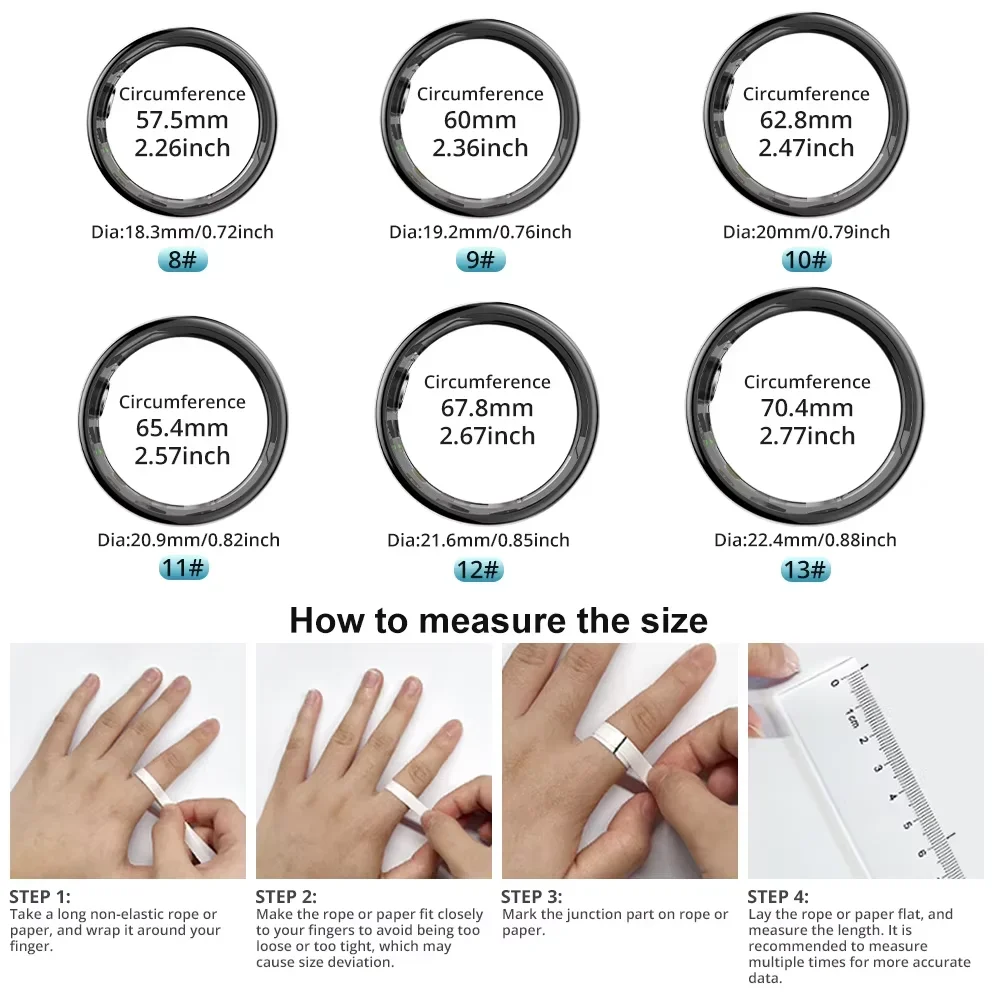 R09 حلقة ذكية للرجال والنساء م - مراجعة Temperature Ring Skin وسعره