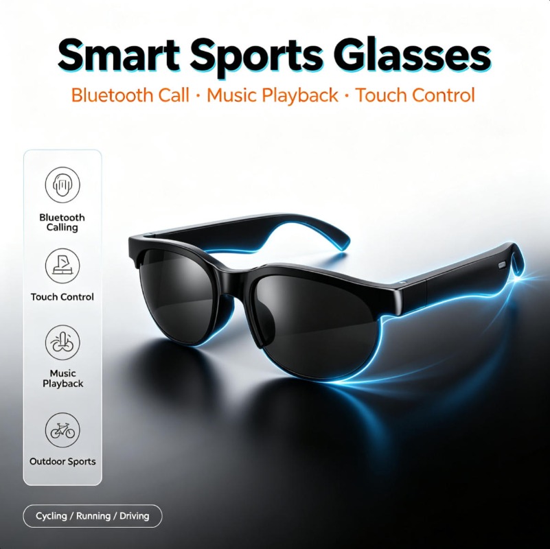 نظارات شمسية ذكية مزودة بتقنية - مراجعة Smart Glasses Lens وسعره