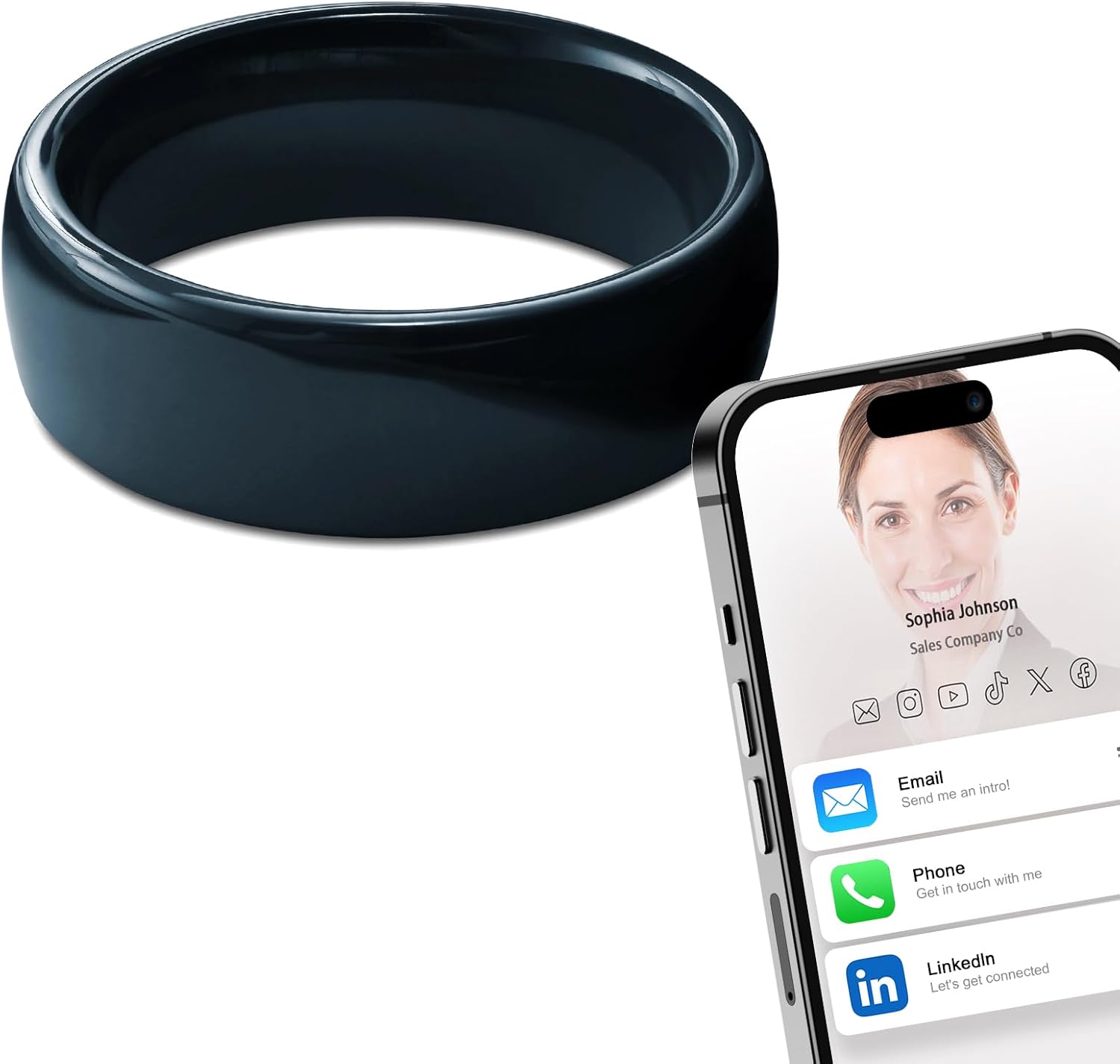 حلقة ذكية من السيراميك بالكامل - مراجعة Smart Ring Nfc Pay وسعره